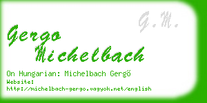 gergo michelbach business card